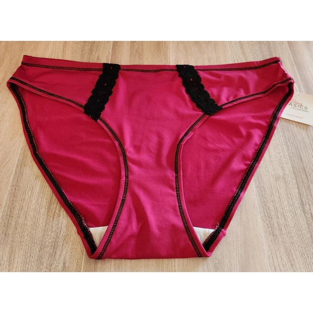 Sexy Basics Women's Panties XL Lot of 5 Pairs Bikini Briefs Silky Smooth NWT